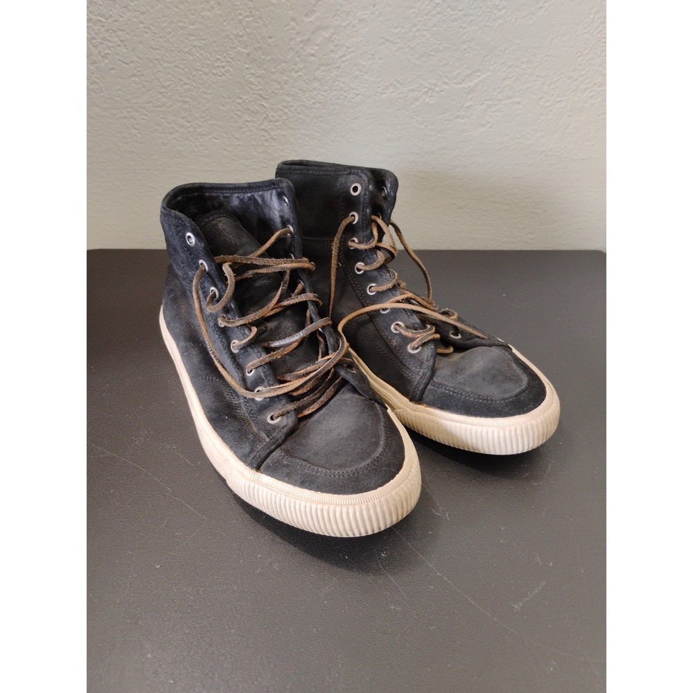 Frye Ludlow Chukka High Top Sneakers Men's 11.5 Shoes Black Canvas Leather Shoe